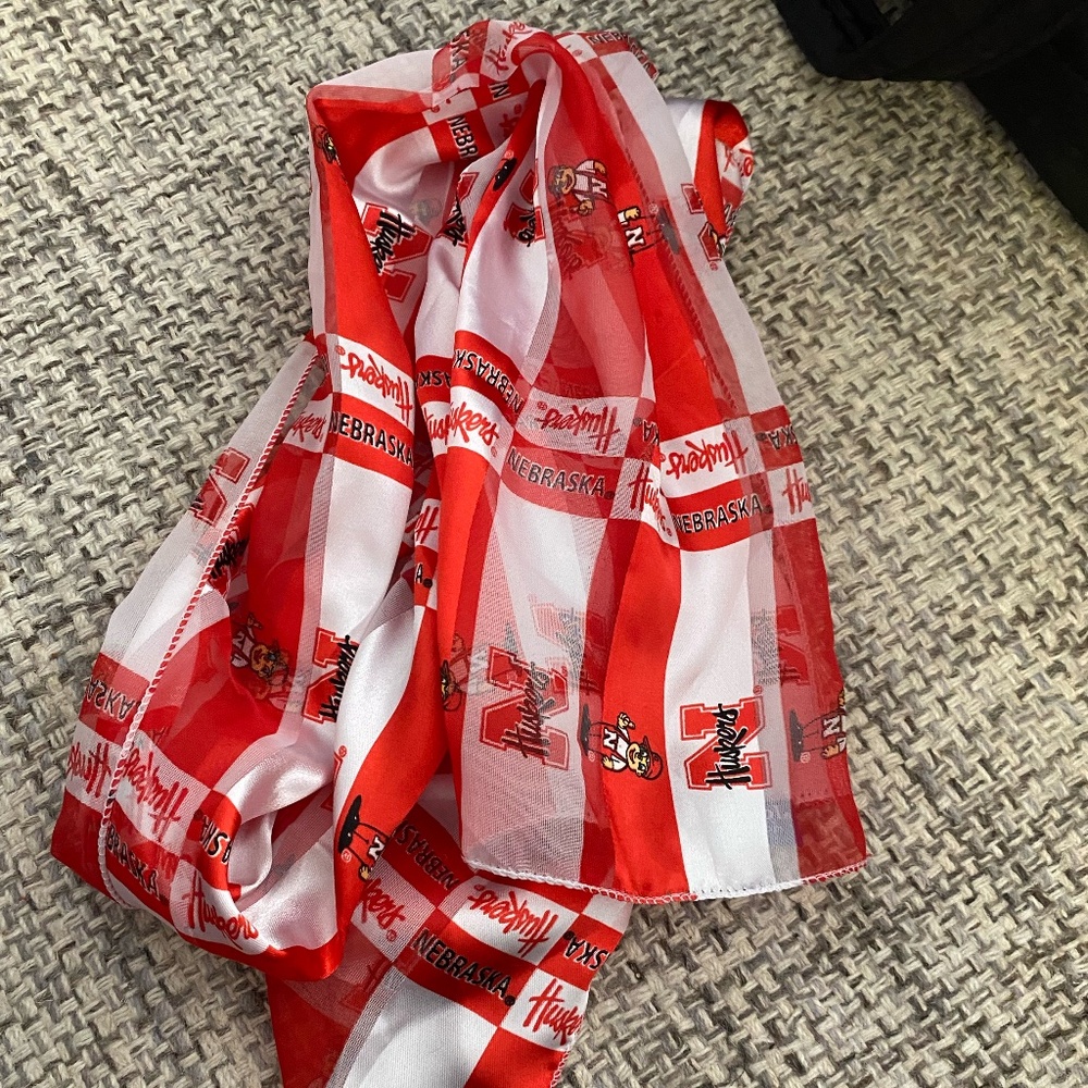 Red and White Nebraska Scarf ❤️🤍